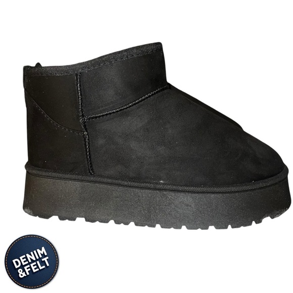 Wild Diva Black Platform Ankle Boots/Booties | NEW/NIB!!🖤🖤 - Picture 6 of 9